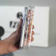 iPhone 17 Frosted MagSafe Case with Metallic Camera Frame