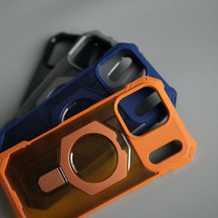 iPhone 17 Pro Max Rugged Armor MagSafe Case with Metal Kickstand