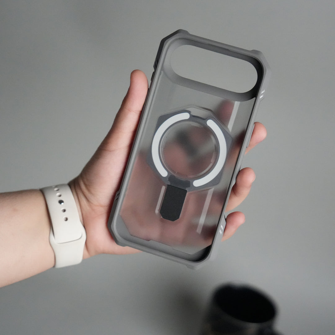 iPhone 17 Air – Rugged Armor MagSafe Case with Metal Kickstand