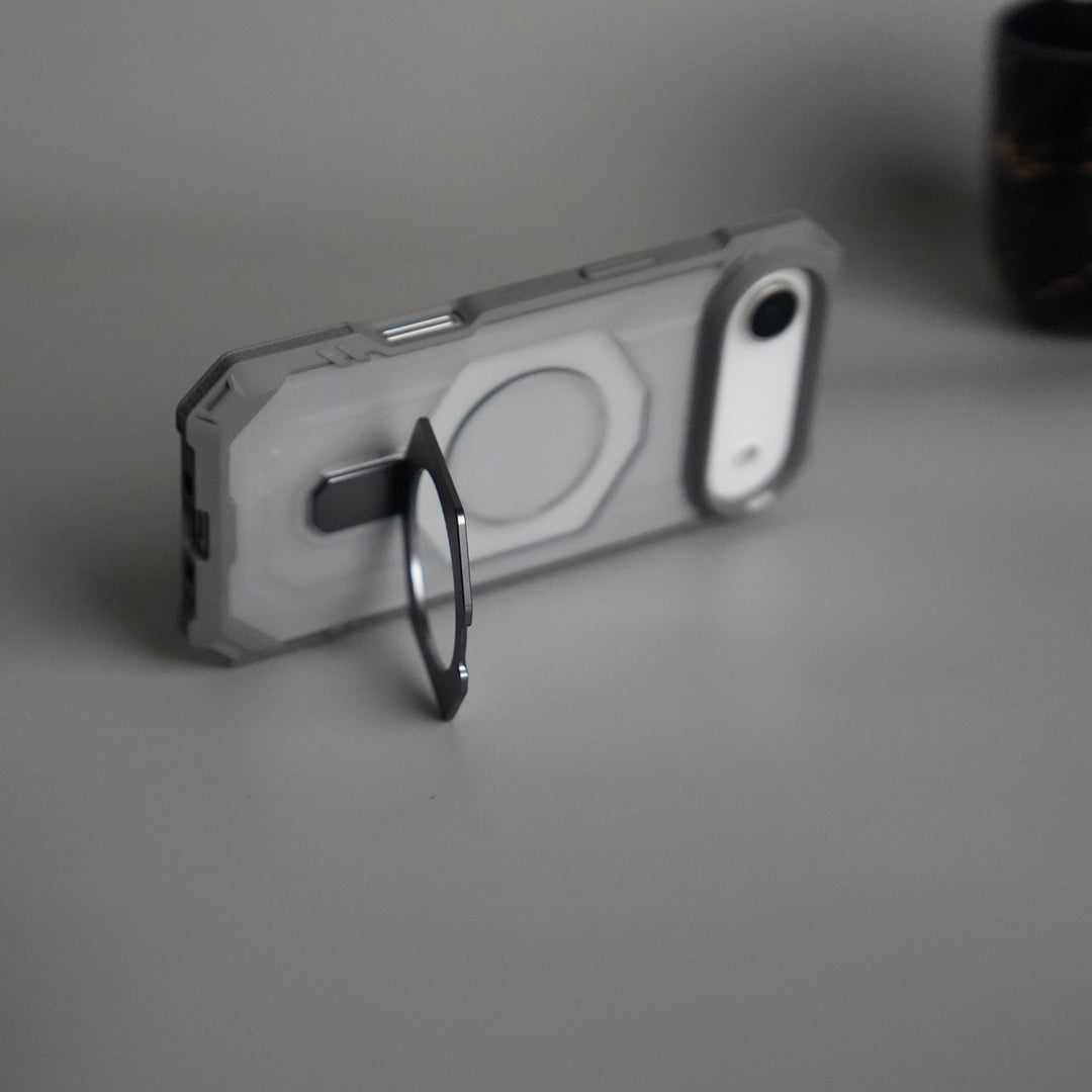 iPhone 17 Air – Rugged Armor MagSafe Case with Metal Kickstand
