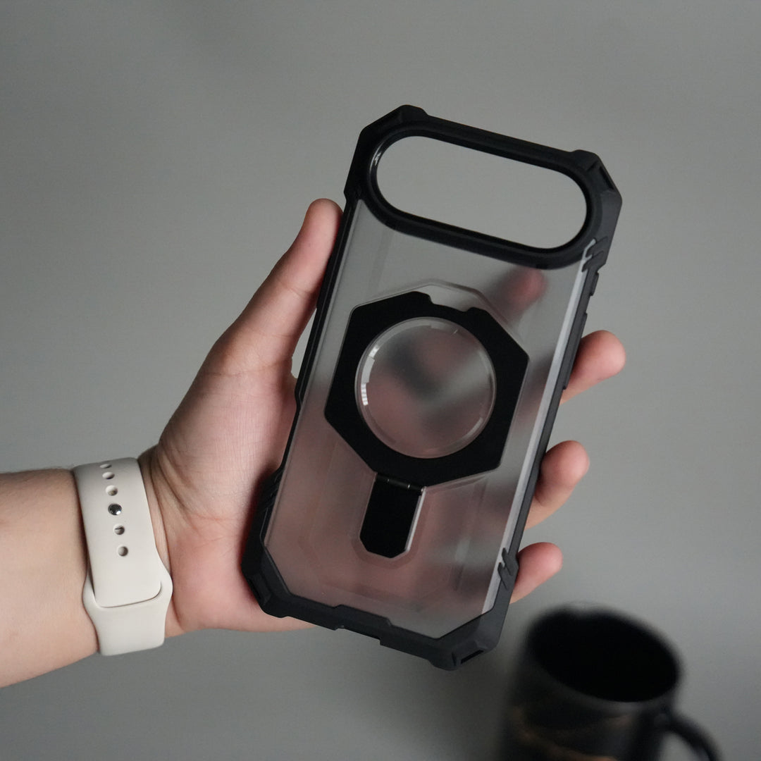 iPhone 17 Air – Rugged Armor MagSafe Case with Metal Kickstand
