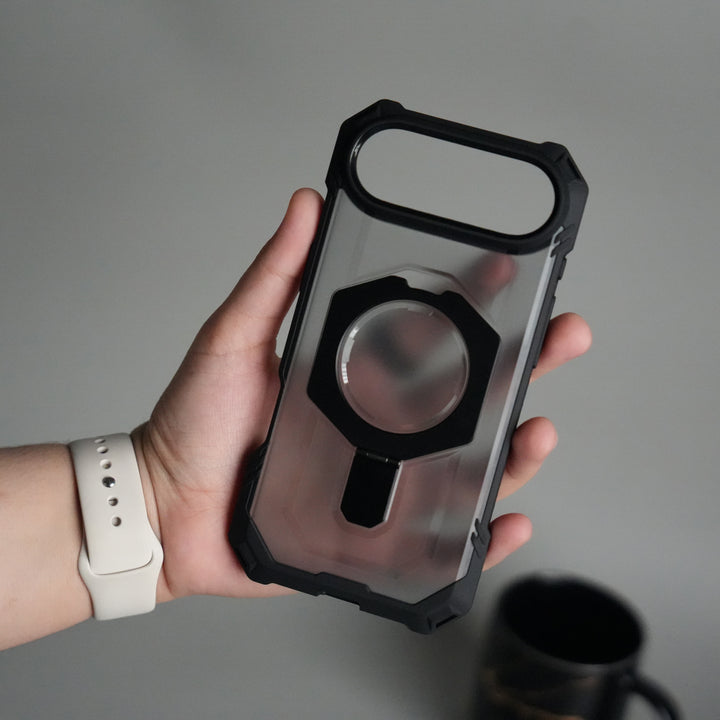 iPhone 17 Air – Rugged Armor MagSafe Case with Metal Kickstand