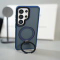 Galaxy S26 Ultra Frosted Ring Stand Case | Raised Camera Guard Matte Protective Cover