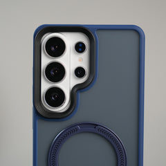 Galaxy S26 Ultra Frosted Ring Stand Case | Raised Camera Guard Matte Protective Cover