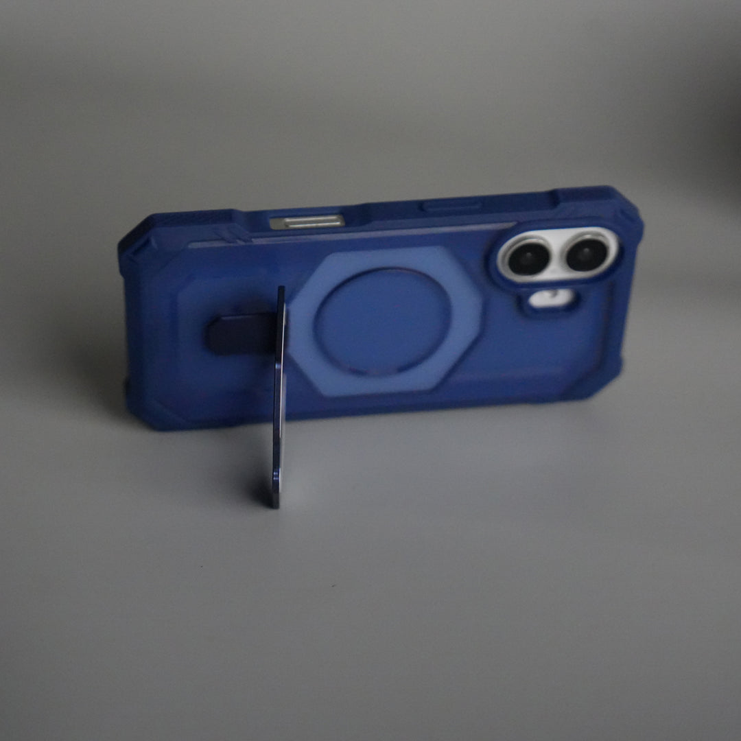 iPhone 17 – Rugged Armor MagSafe Case with Metal Kickstand
