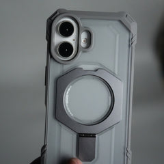 iPhone 17 – Rugged Armor MagSafe Case with Metal Kickstand