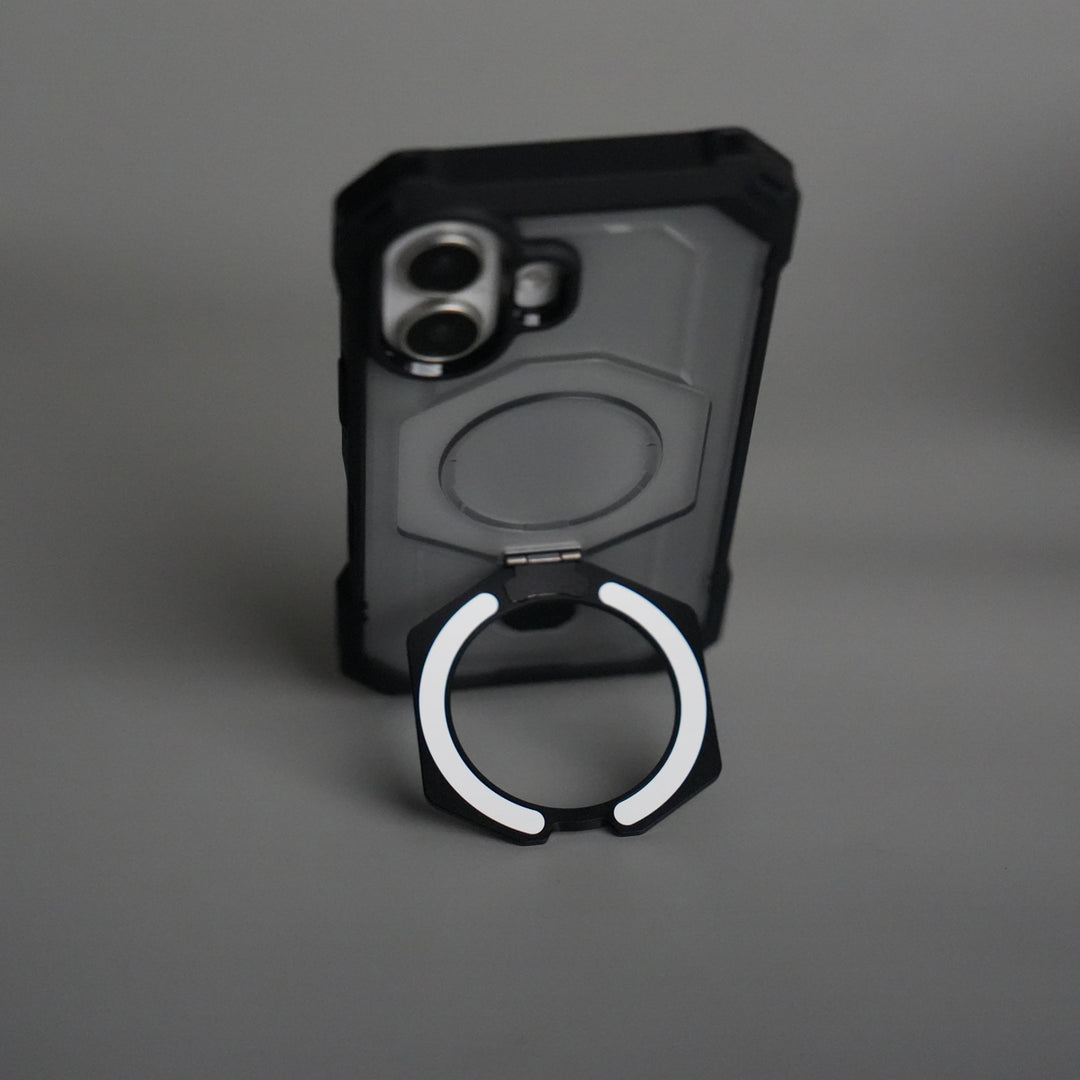 iPhone 17 – Rugged Armor MagSafe Case with Metal Kickstand