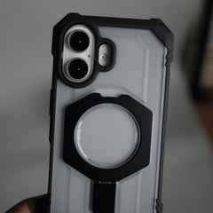 iPhone 17 – Rugged Armor MagSafe Case with Metal Kickstand