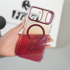 iPhone 17 Series Blush Pink Gradient Wave Pattern MagSafe Compatible Case
