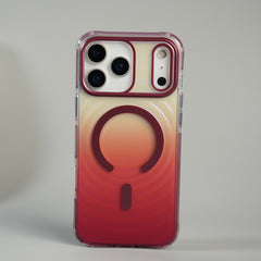 iPhone 17 Series Blush Pink Gradient Wave Pattern MagSafe Compatible Case