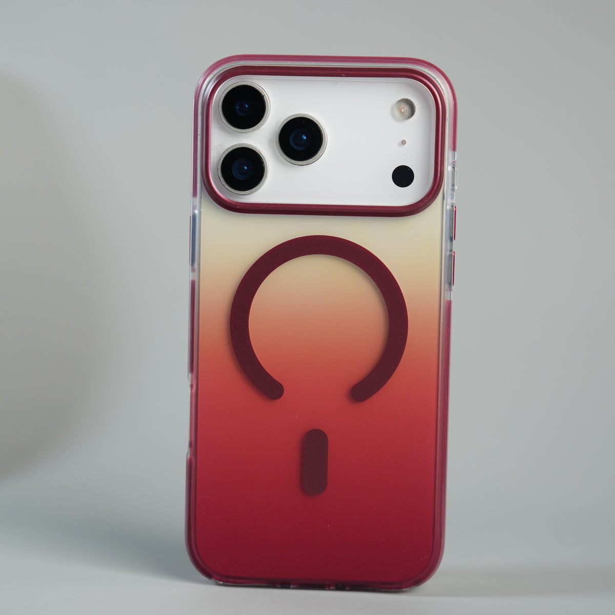 iPhone 17 Series Blush Pink Gradient MagSafe Compatible Clear Case