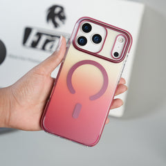 iPhone 17 Series Blush Pink Gradient MagSafe Compatible Clear Case