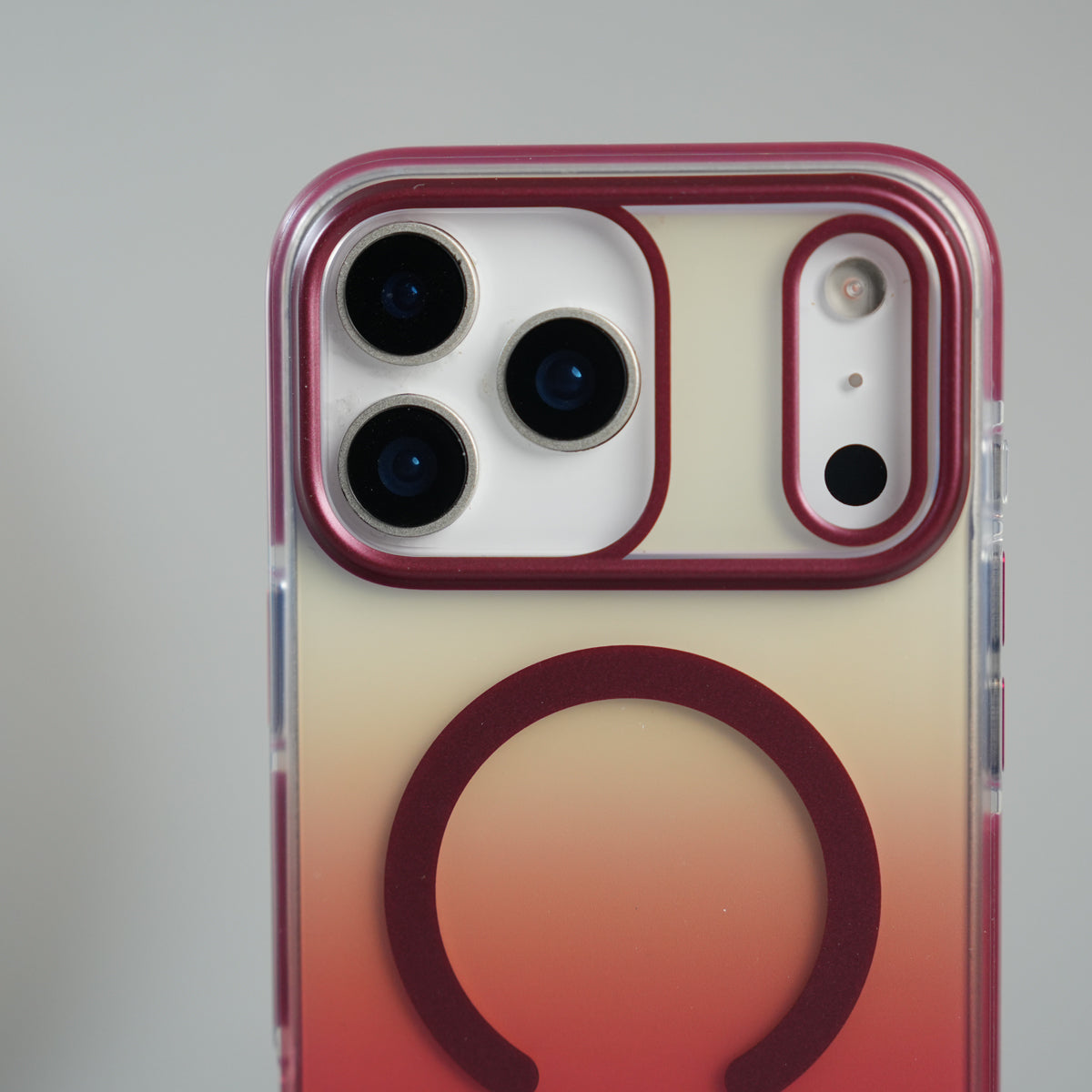 iPhone 17 Series Blush Pink Gradient MagSafe Compatible Clear Case