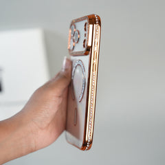 iPhone 17 Series Luxury Crystal MagSafe Case with Rhinestone Camera Frame