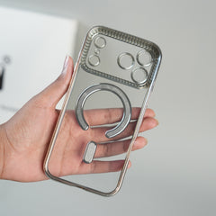 iPhone 17 Series Luxury Crystal MagSafe Case with Rhinestone Camera Frame