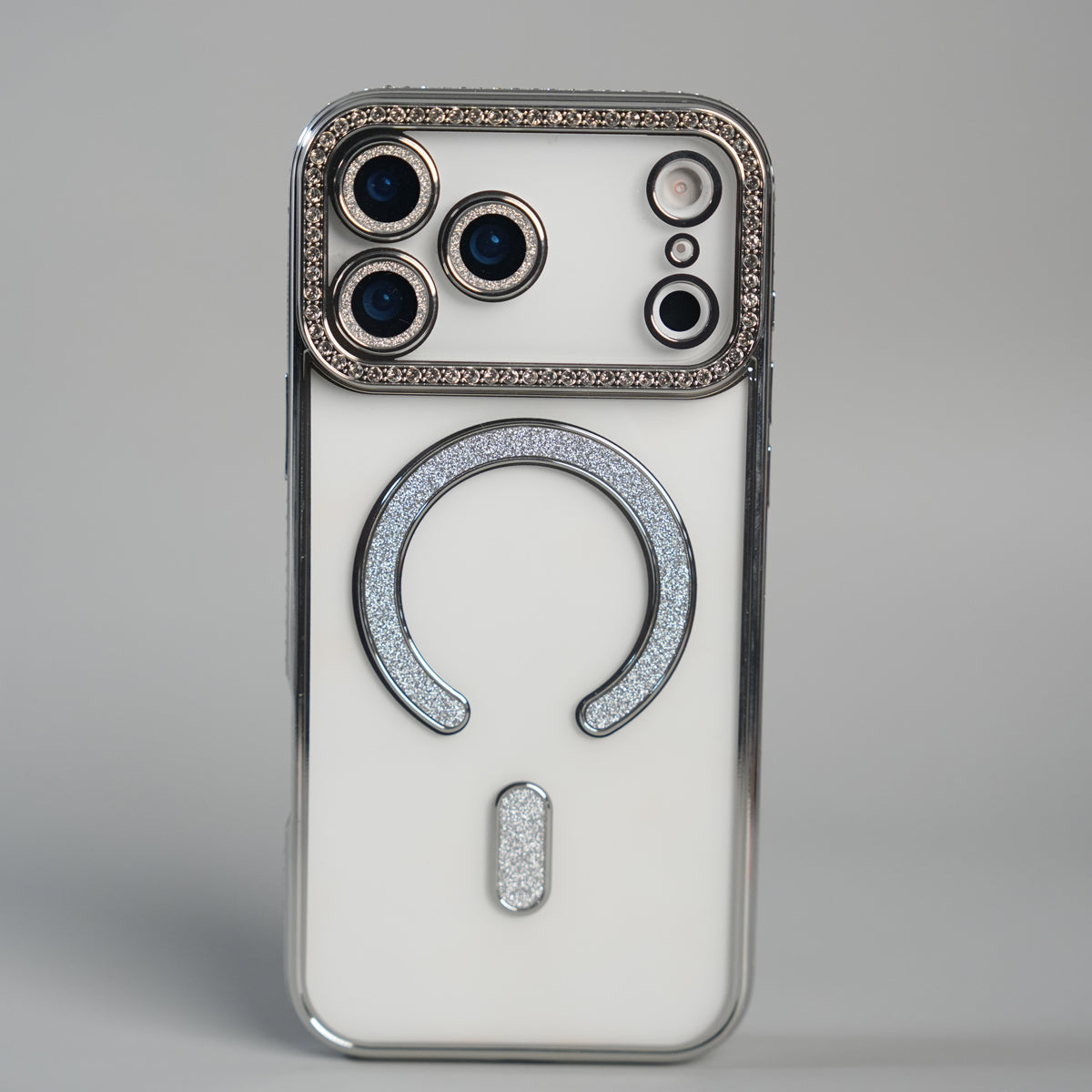 iPhone 17 Series Luxury Crystal MagSafe Case with Rhinestone Camera Frame