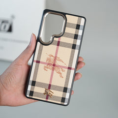 Galaxy Ultra Series Luxury Check Pattern Textured Hard Back Case