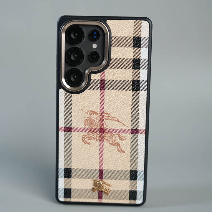 Galaxy Ultra Series Luxury Check Pattern Textured Hard Back Case