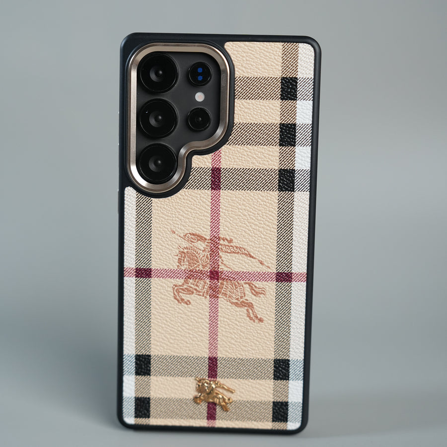 Galaxy Ultra Series Luxury Check Pattern Textured Hard Back Case