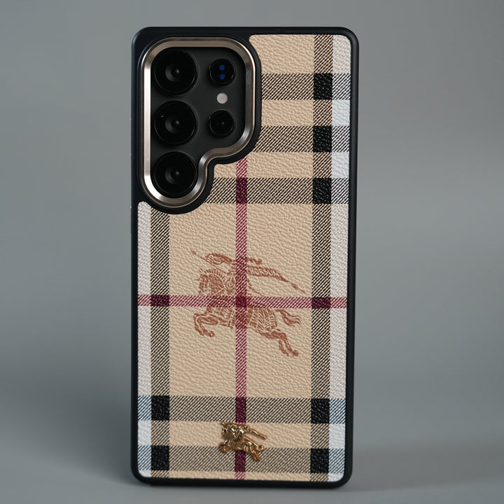 Galaxy Ultra Series Luxury Check Pattern Textured Hard Back Case