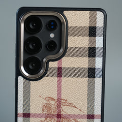 Galaxy Ultra Series Luxury Check Pattern Textured Hard Back Case