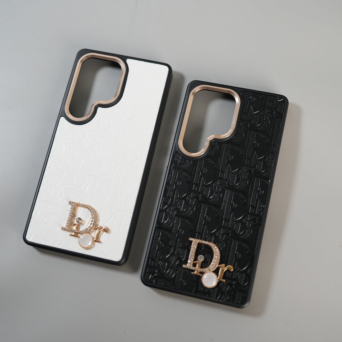 Galaxy Ultra Series Luxury Embossed Monogram Case with Metal Logo Charm
