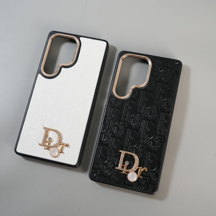 Galaxy Ultra Series Luxury Embossed Monogram Case with Metal Logo Charm