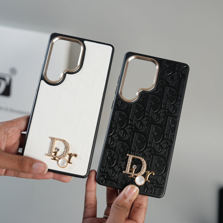 Galaxy Ultra Series Luxury Embossed Monogram Case with Metal Logo Charm