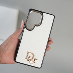 Galaxy Ultra Series Luxury Embossed Monogram Case with Metal Logo Charm