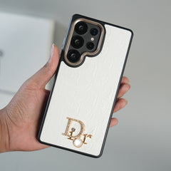 Galaxy Ultra Series Luxury Embossed Monogram Case with Metal Logo Charm