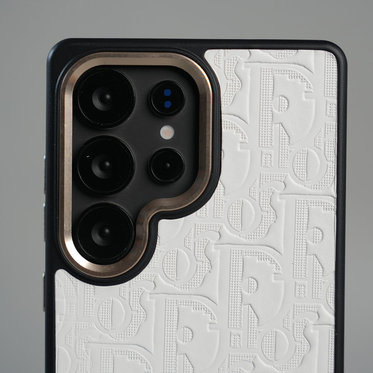 Galaxy Ultra Series Luxury Embossed Monogram Case with Metal Logo Charm