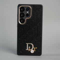 Galaxy Ultra Series Luxury Embossed Monogram Case with Metal Logo Charm