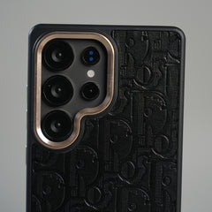 Galaxy Ultra Series Luxury Embossed Monogram Case with Metal Logo Charm