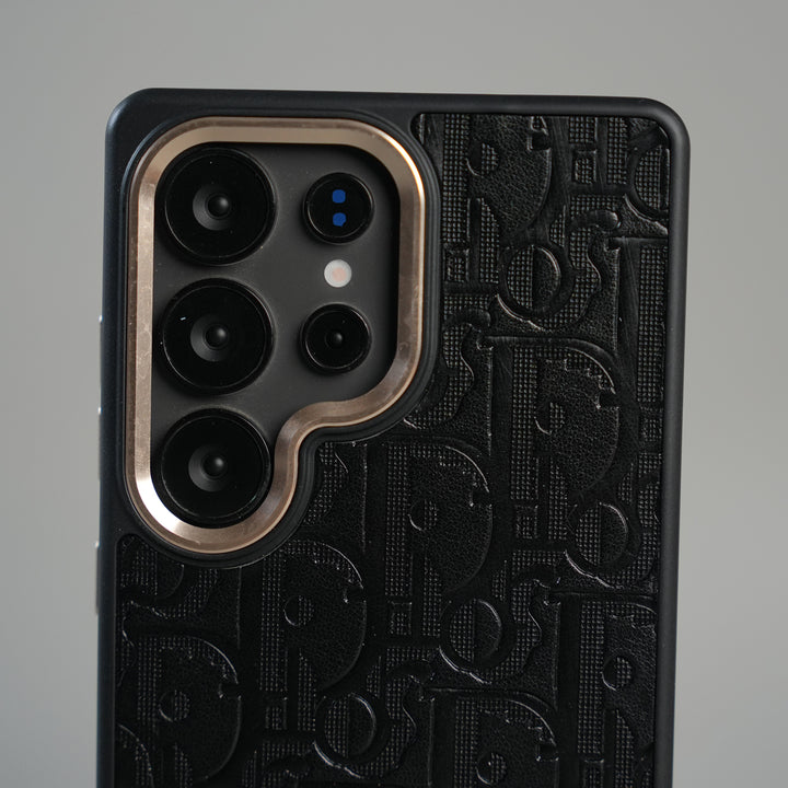 Galaxy Ultra Series Luxury Embossed Monogram Case with Metal Logo Charm