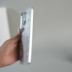 iPhone 17 Series Transparent Glitter Bow Protective Case