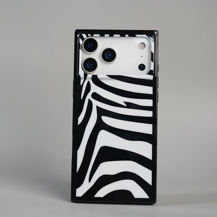 iPhone 17 Series Premium Zebra Print Glossy Silicone Cover