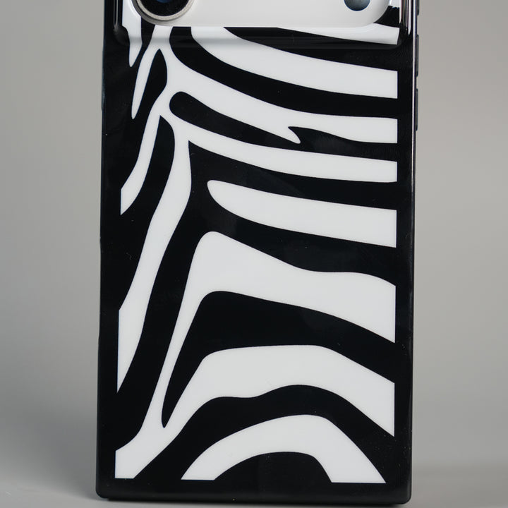 iPhone 17 Series Premium Zebra Print Glossy Silicone Cover