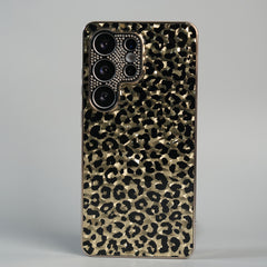 Galaxy S26 Ultra Luxury Leopard Crystal Case with Rhinestone Camera Frame & Glossy Finish