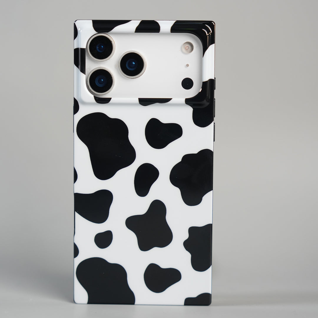 iPhone 17 Series Luxury Cow Print Case with Smooth Finish