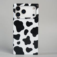 iPhone 17 Series Luxury Cow Print Case with Smooth Finish