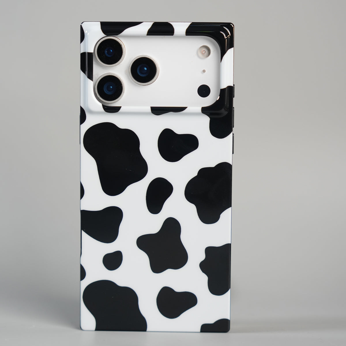 iPhone 17 Series Luxury Cow Print Case with Smooth Finish