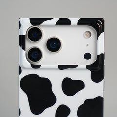 iPhone 17 Series Luxury Cow Print Case with Smooth Finish