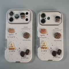 iPhone Series Premium Cute Café 3D Charm Protective Case