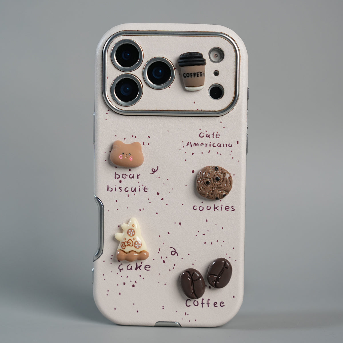 iPhone Series Premium Cute Café 3D Charm Protective Case