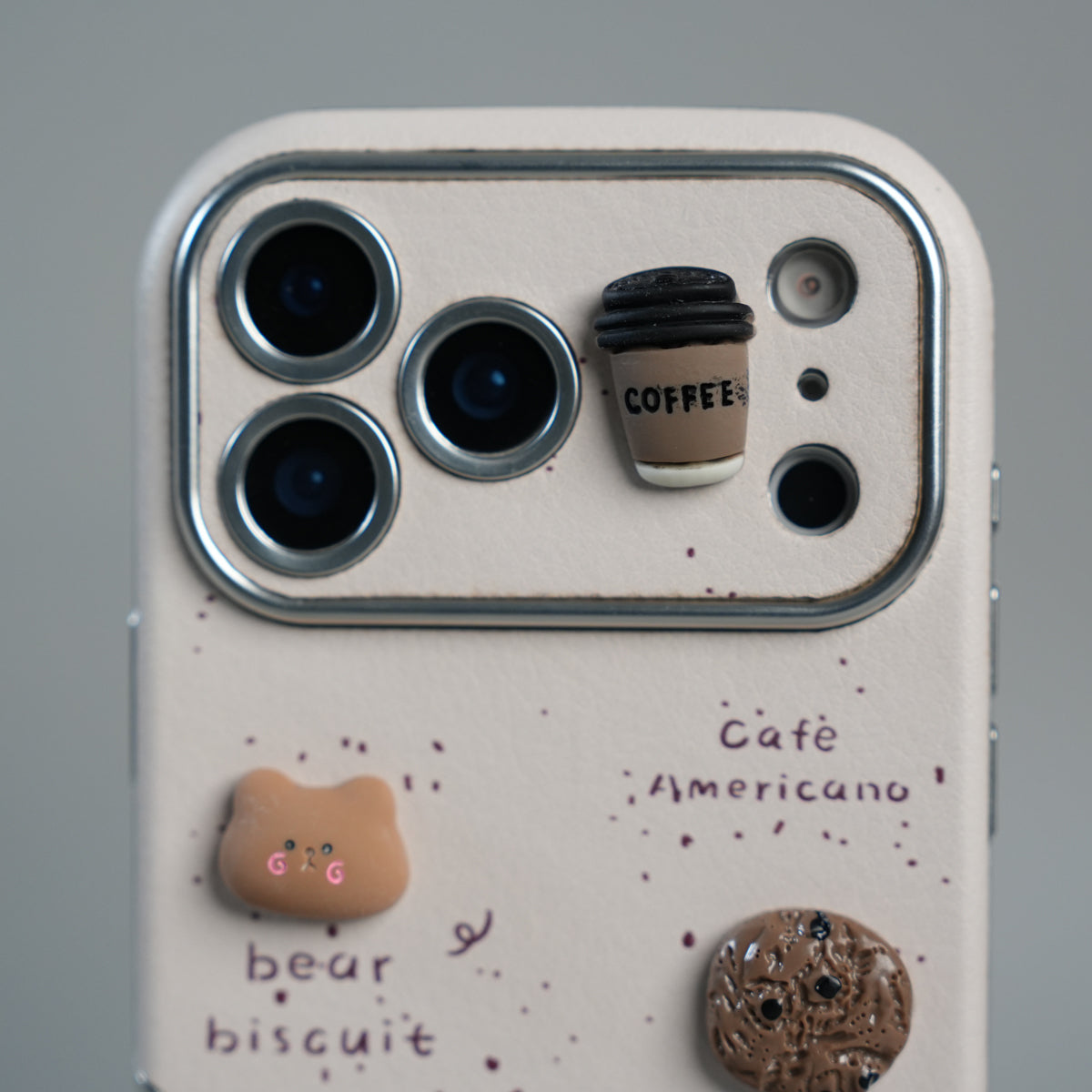 iPhone Series Premium Cute Café 3D Charm Protective Case