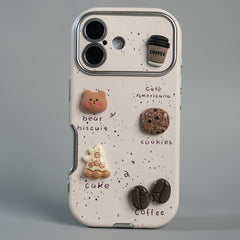 iPhone Series Premium Cute Café 3D Charm Protective Case