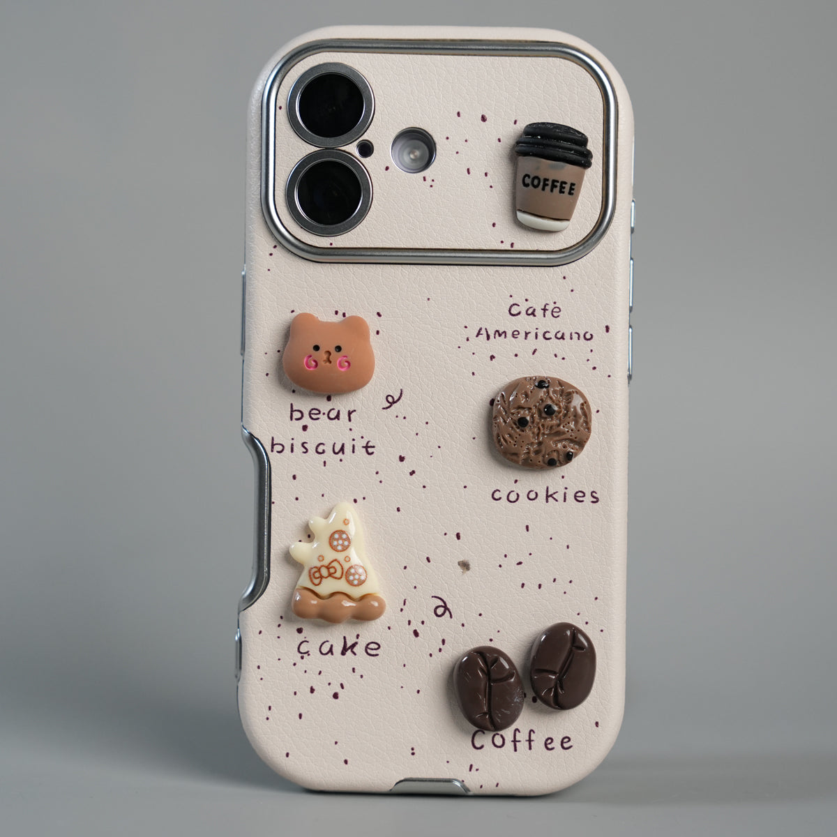 iPhone Series Premium Cute Café 3D Charm Protective Case