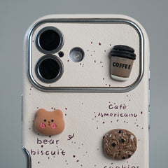 iPhone Series Premium Cute Café 3D Charm Protective Case