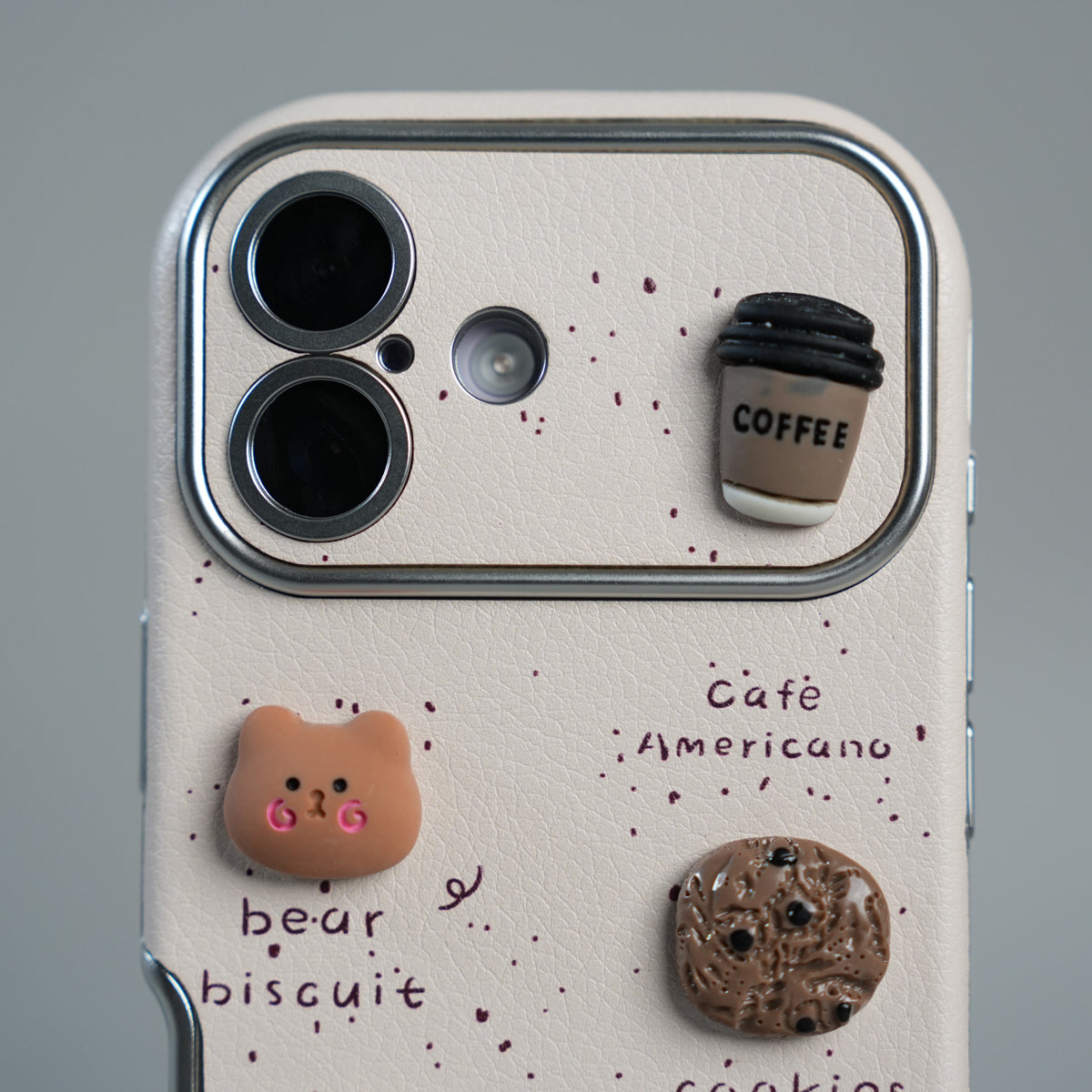 iPhone Series Premium Cute Café 3D Charm Protective Case