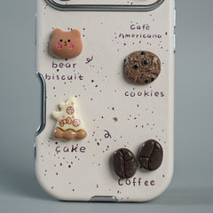 iPhone Series Premium Cute Café 3D Charm Protective Case